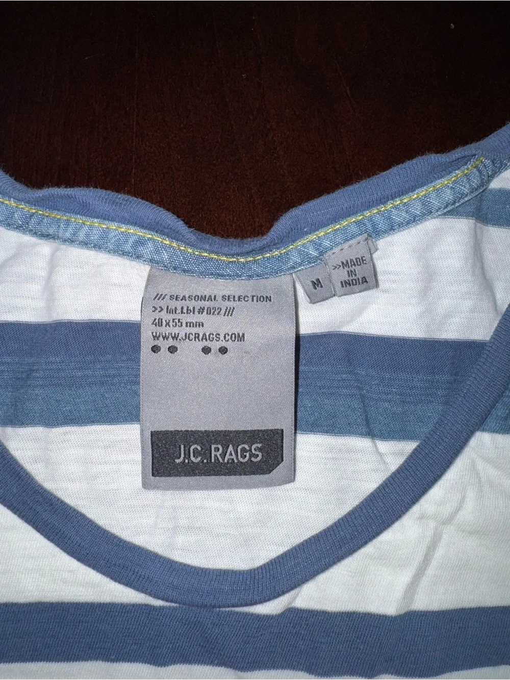 J. Crew Men’s Blue and White Striped Tank with Pocket
